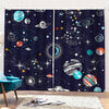 Universe Galaxy Outer Space Print Pencil Pleat Curtains