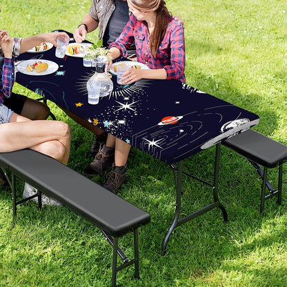 Universe Galaxy Outer Space Print Picnic Table Cover