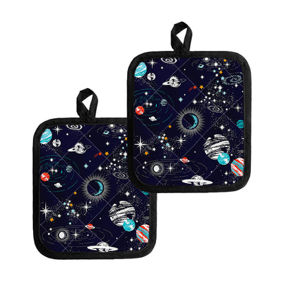 Universe Galaxy Outer Space Print Pot Holders