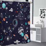 Universe Galaxy Outer Space Print Premium Shower Curtain