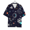 Universe Galaxy Outer Space Print Rayon Hawaiian Shirt