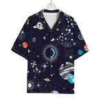 Universe Galaxy Outer Space Print Rayon Hawaiian Shirt