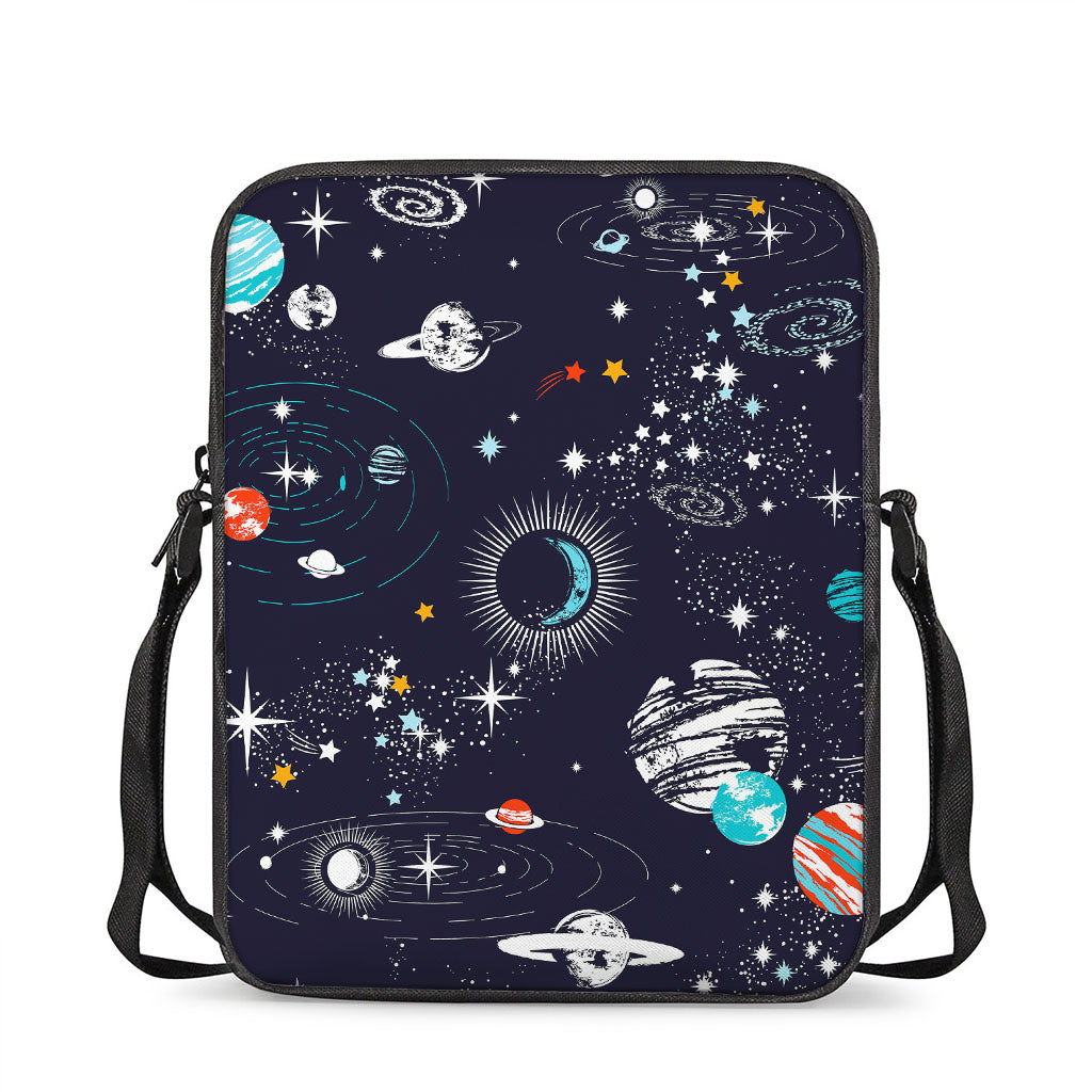 Universe Galaxy Outer Space Print Rectangular Crossbody Bag