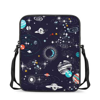 Universe Galaxy Outer Space Print Rectangular Crossbody Bag
