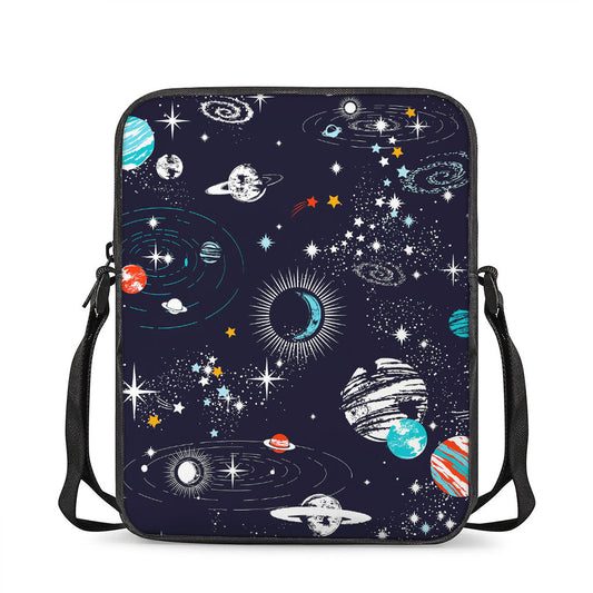 Universe Galaxy Outer Space Print Rectangular Crossbody Bag