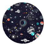 Universe Galaxy Outer Space Print Round Blanket