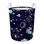 Universe Galaxy Outer Space Print Round Laundry Basket