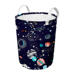 Universe Galaxy Outer Space Print Round Laundry Basket