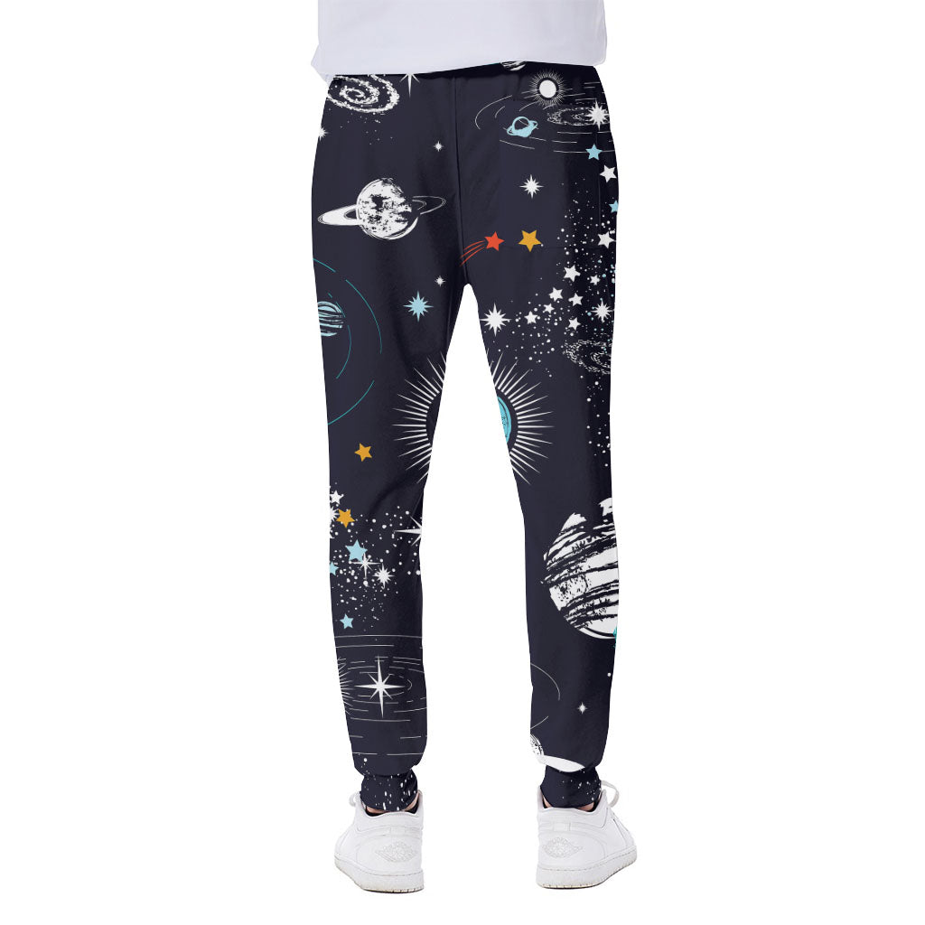 Universe Galaxy Outer Space Print Scuba Joggers