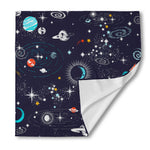 Universe Galaxy Outer Space Print Silk Bandana