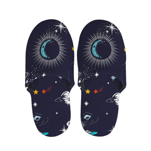 Universe Galaxy Outer Space Print Slippers