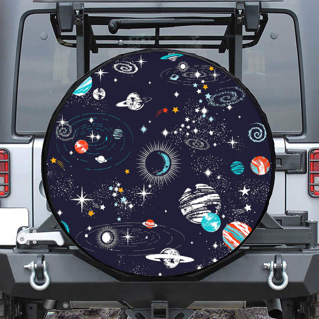 Universe Galaxy Outer Space Print Tire Cover