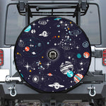 Universe Galaxy Outer Space Print Tire Cover With Camera Hole