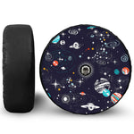 Universe Galaxy Outer Space Print Tire Cover With Camera Hole