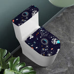 Universe Galaxy Outer Space Print Toilet Lid And Tank Cover Set