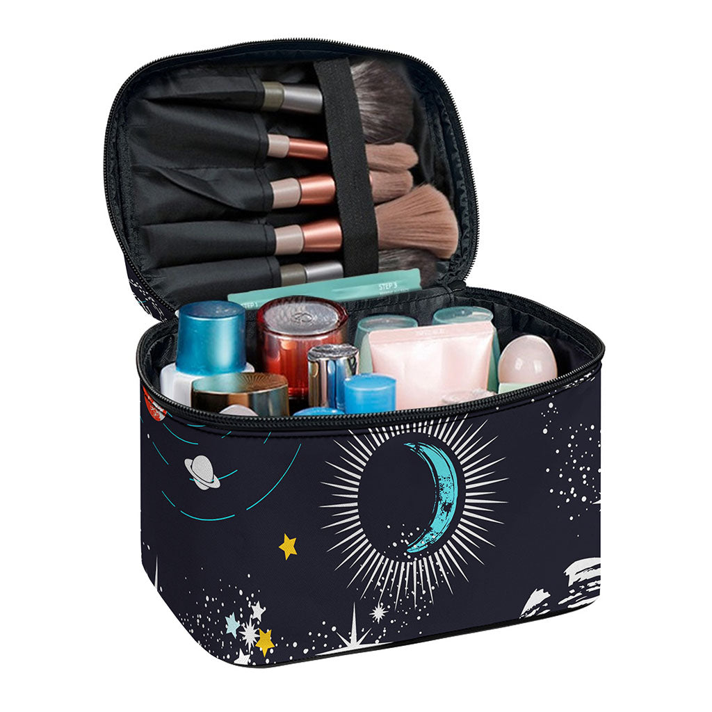 Universe Galaxy Outer Space Print Travel Makeup Bag