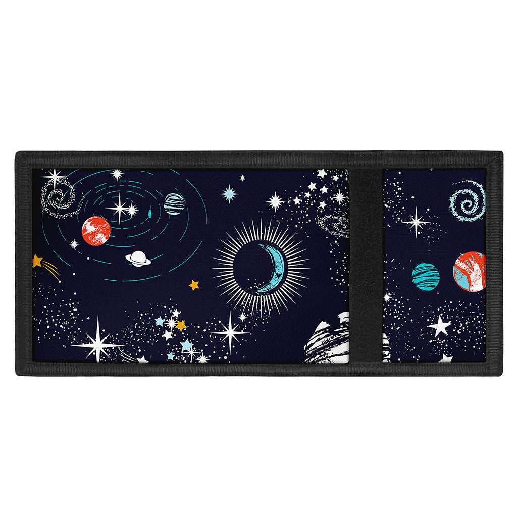 Universe Galaxy Outer Space Print Trifold Wallet