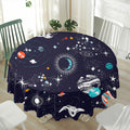 Universe Galaxy Outer Space Print Waterproof Round Tablecloth