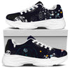 Universe Galaxy Outer Space Print White Chunky Shoes
