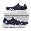 Universe Galaxy Outer Space Print White Running Shoes