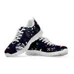 Universe Galaxy Outer Space Print White Running Shoes