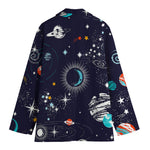 Universe Galaxy Outer Space Print Women's Blazer