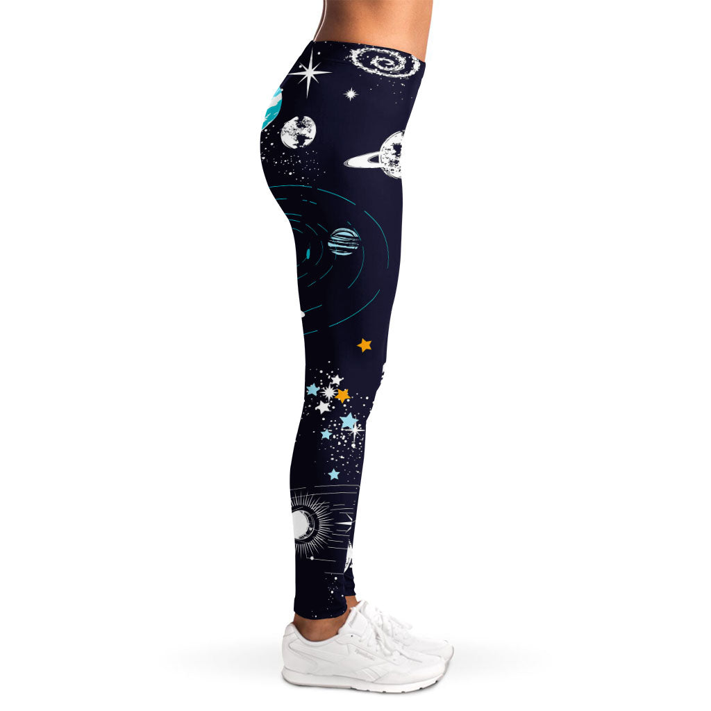 Universe Galaxy Outer Space Print Women's Leggings