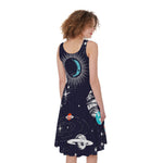 Universe Galaxy Outer Space Print Women's Sleeveless Dress