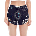 Universe Galaxy Outer Space Print Women's Split Running Shorts