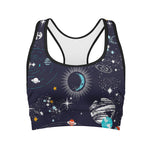 Universe Galaxy Outer Space Print Women's Sports Bra