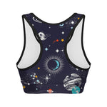 Universe Galaxy Outer Space Print Women's Sports Bra