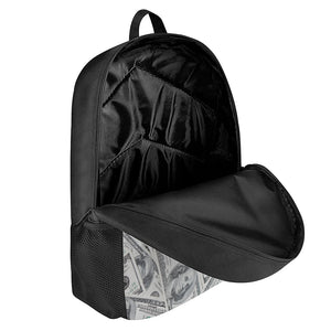 US Dollar Pattern Print 17 Inch Backpack