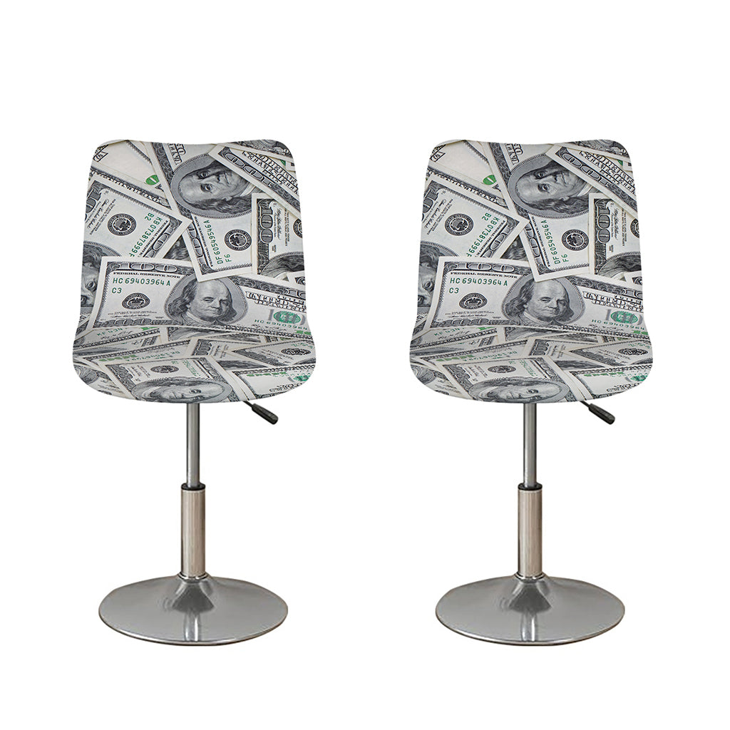 US Dollar Pattern Print Bar Stool Covers