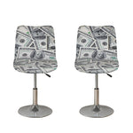 US Dollar Pattern Print Bar Stool Covers