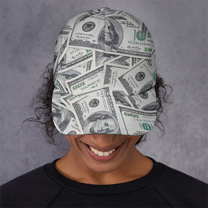 US Dollar Pattern Print Baseball Cap