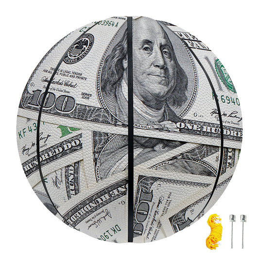 US Dollar Pattern Print Basketball