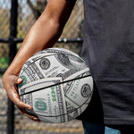 US Dollar Pattern Print Basketball