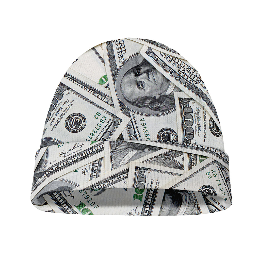 US Dollar Pattern Print Beanie