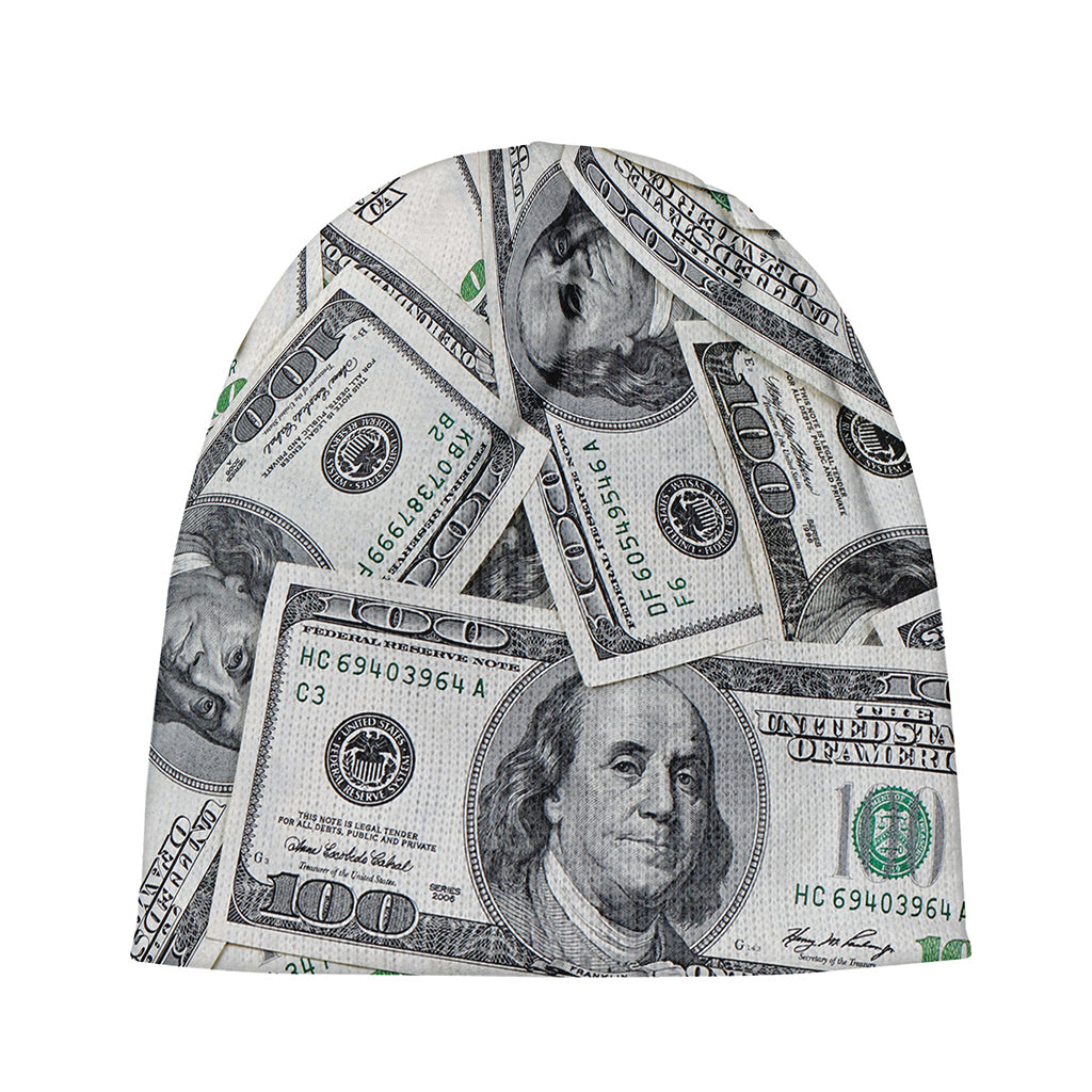 US Dollar Pattern Print Beanie