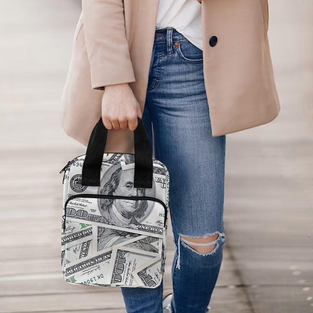 US Dollar Pattern Print Bible Tote Bag