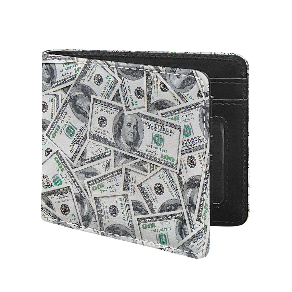 US Dollar Pattern Print Bifold Wallet