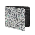 US Dollar Pattern Print Bifold Wallet