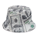 US Dollar Pattern Print Bucket Hat