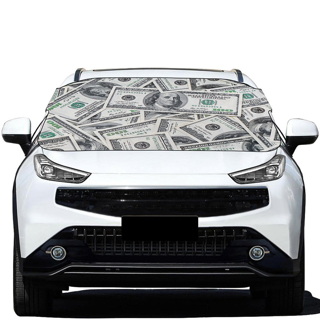 US Dollar Pattern Print Car Windshield Snow Cover