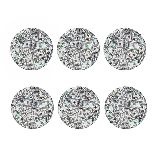 US Dollar Pattern Print Coaster Set