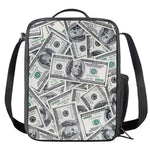 US Dollar Pattern Print Crossbody Lunch Bag