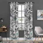 US Dollar Pattern Print Curtain