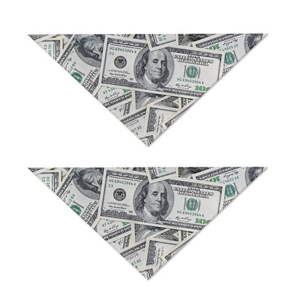 US Dollar Pattern Print Dog Bandana