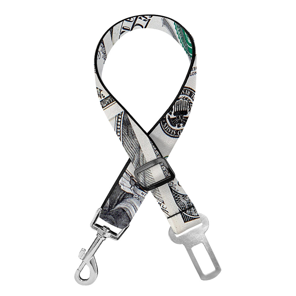 US Dollar Pattern Print Dog Seat Belt