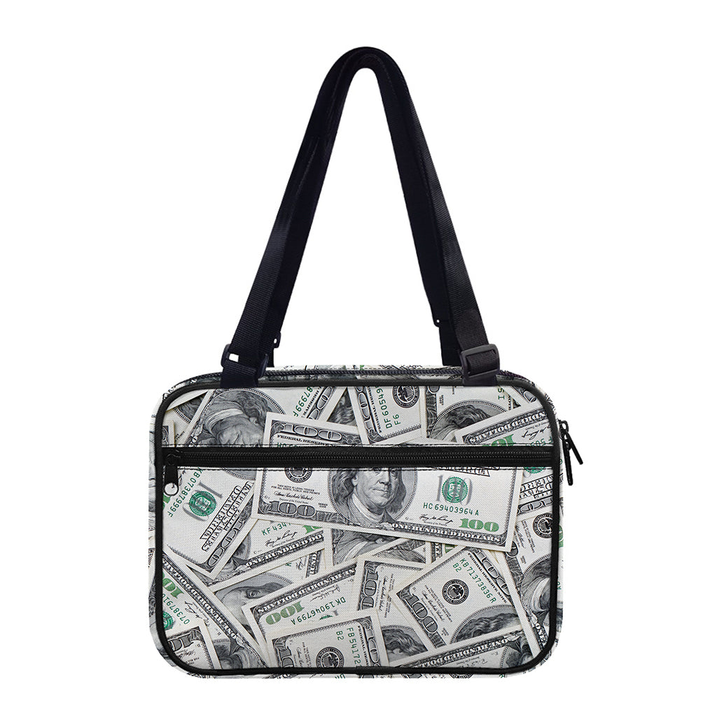 US Dollar Pattern Print Double Strap Bible Bag